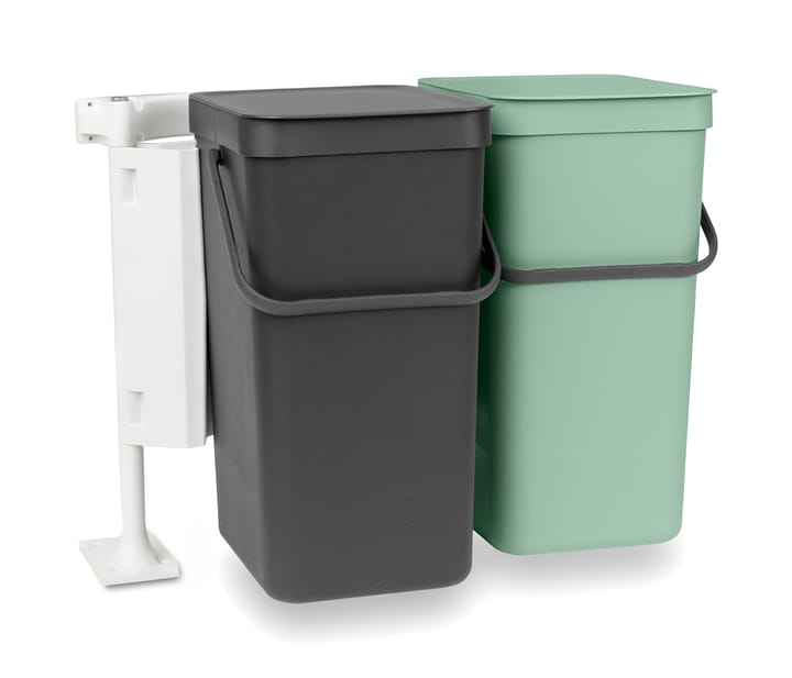 Innbyggingssystem Sort & Go 2x16L - Mörkgrå & Jade Green - Brabantia