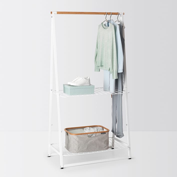 Linn klesstativ large, Hvit Brabantia
