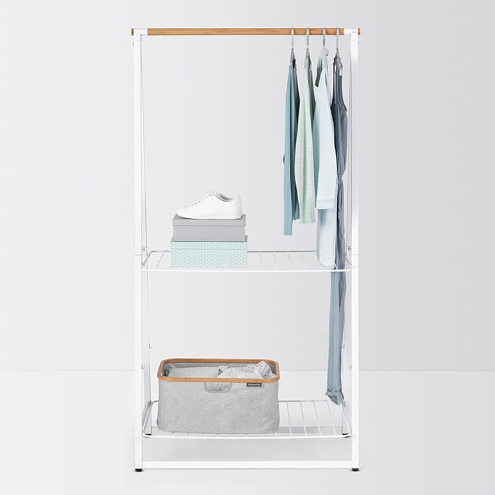 Linn klesstativ large, Hvit Brabantia