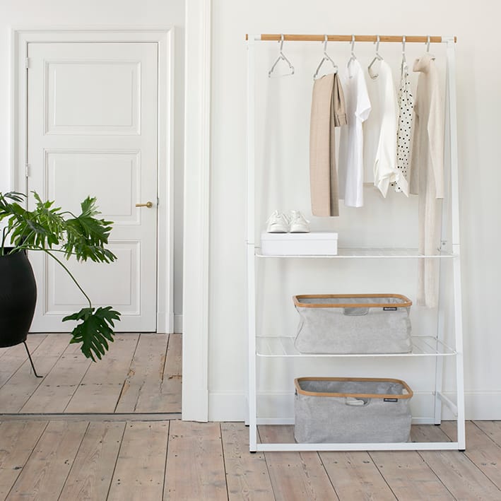 Linn klesstativ large, Hvit Brabantia