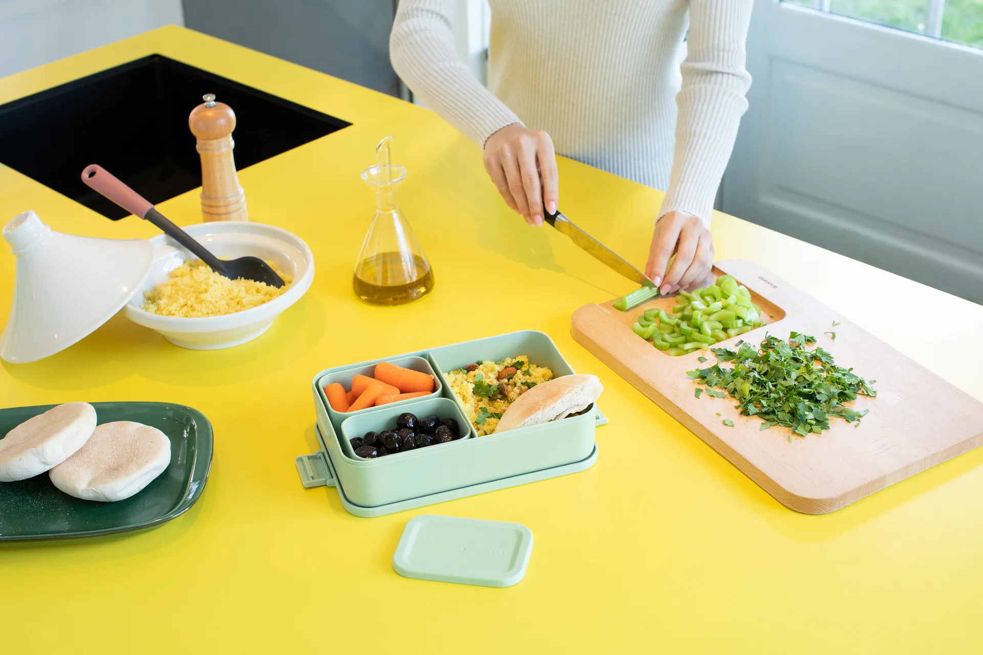 Make & Take bento matboks stor 2 L, Jade Green Brabantia