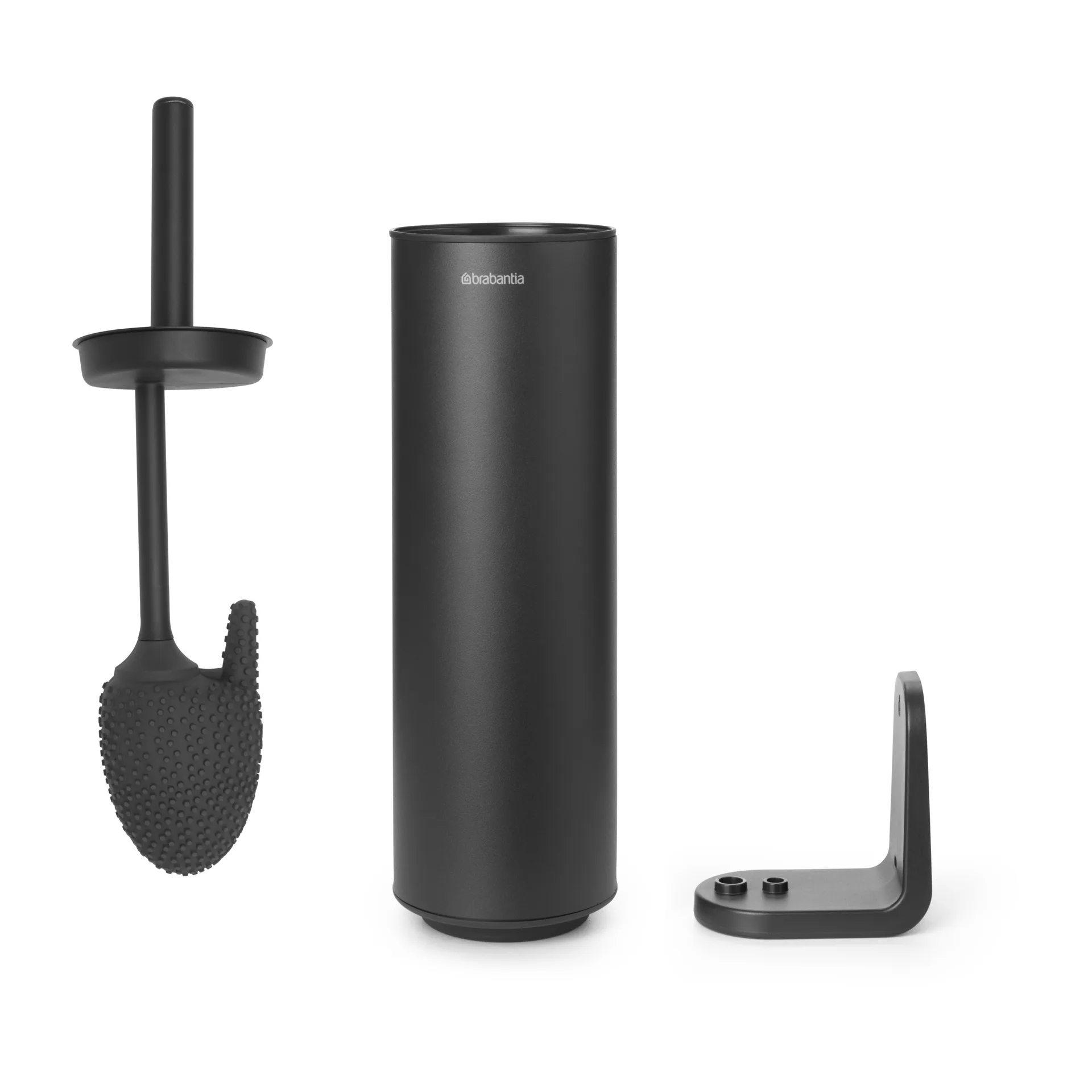 MindSet Toalettbørste med Holder, Mineral Infinite Grey, silicone Brabantia