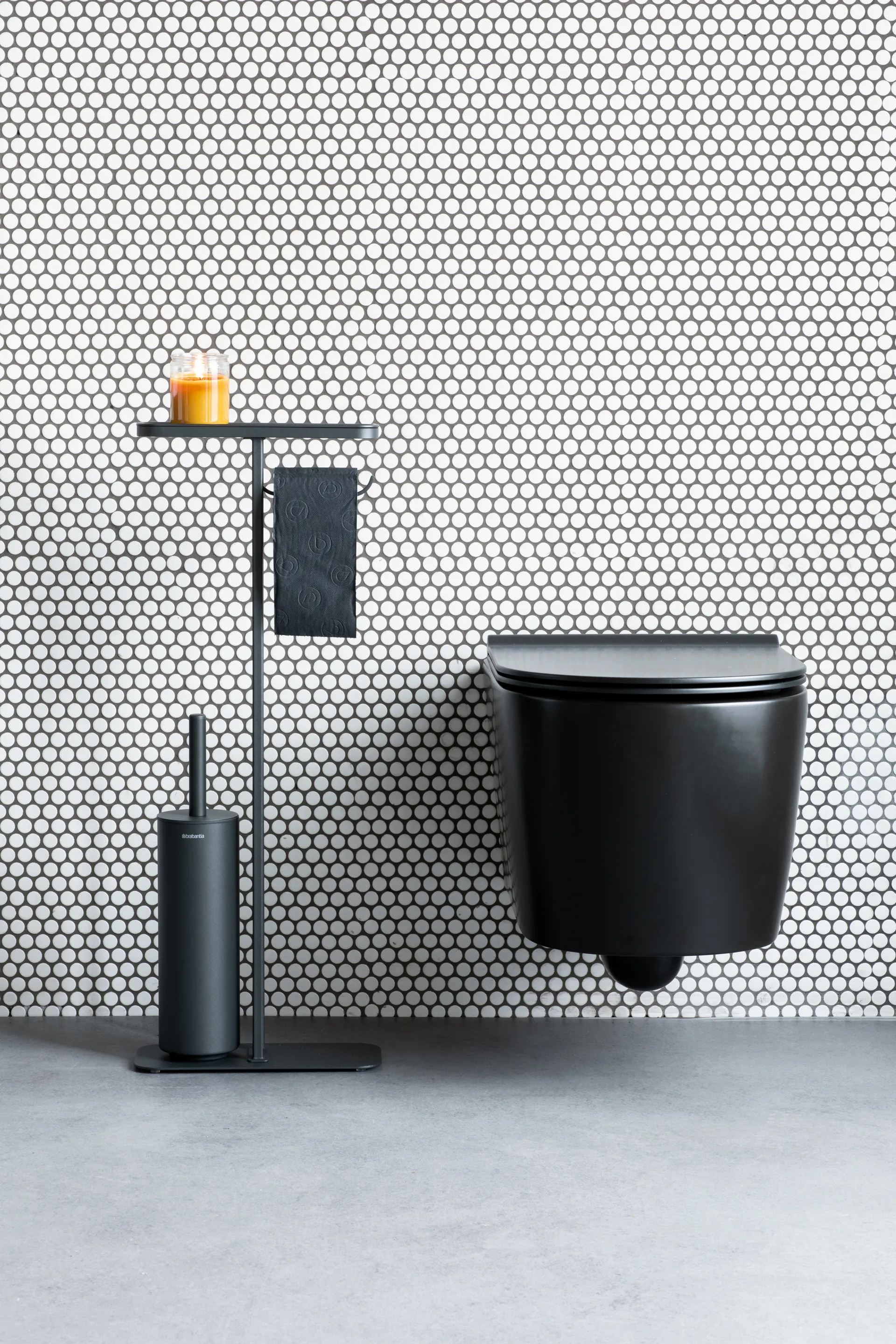 MindSet Toalettbutler, Mineral Infinite Grey, silicone Brabantia