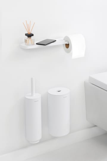 MindSet Toalettpapirholder med Hylle - Mineral Fresh White - Brabantia