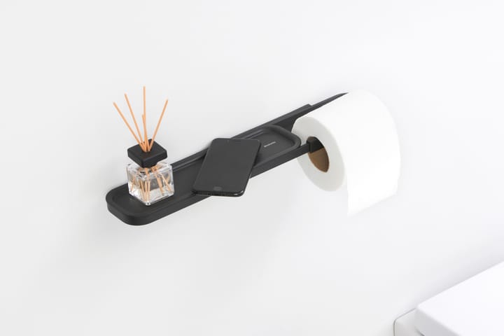 MindSet Toalettpapirholder med Hylle, Mineral Infite Grey Brabantia