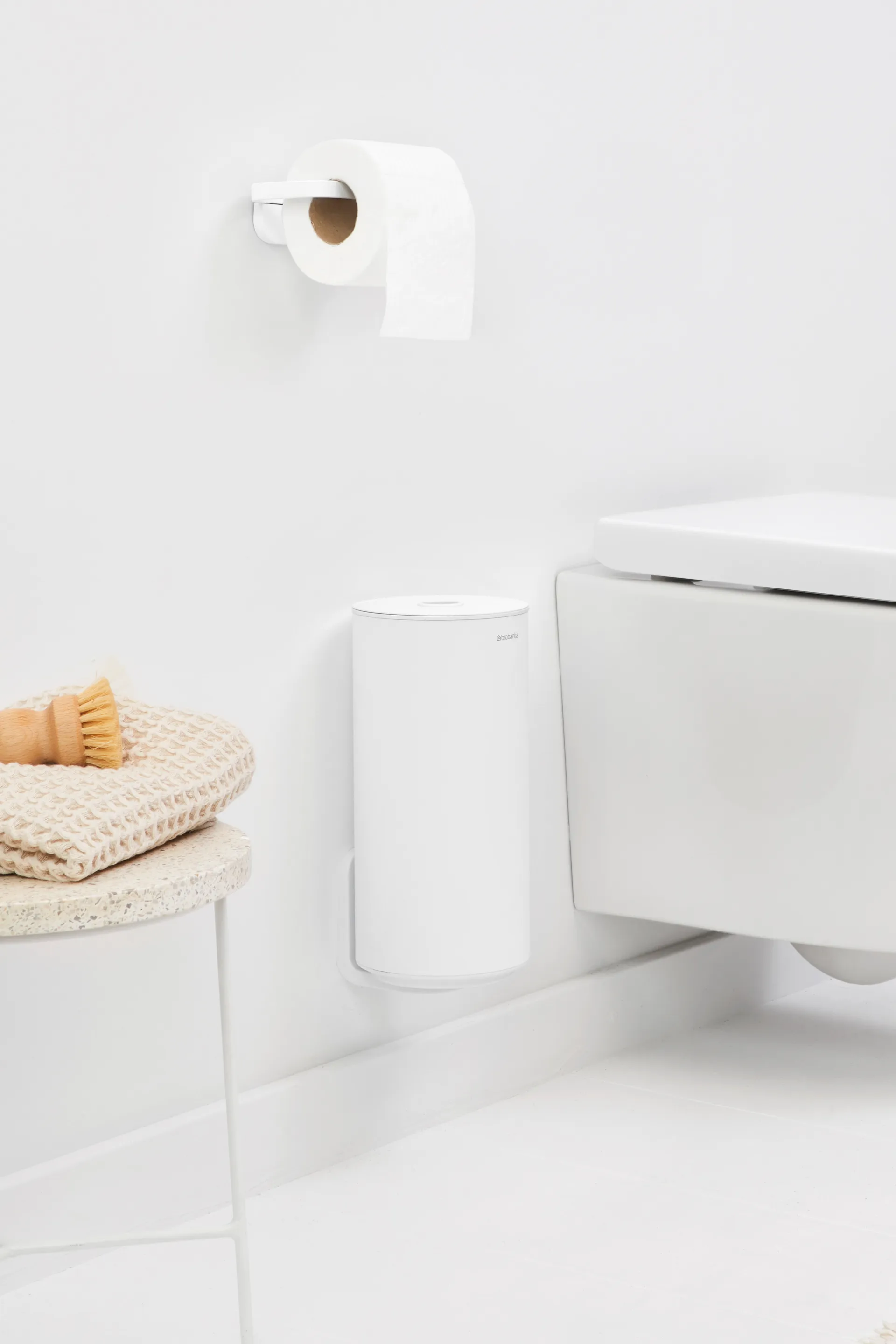 MindSet Toalettrullbeholder, Mineral Fresh White Brabantia