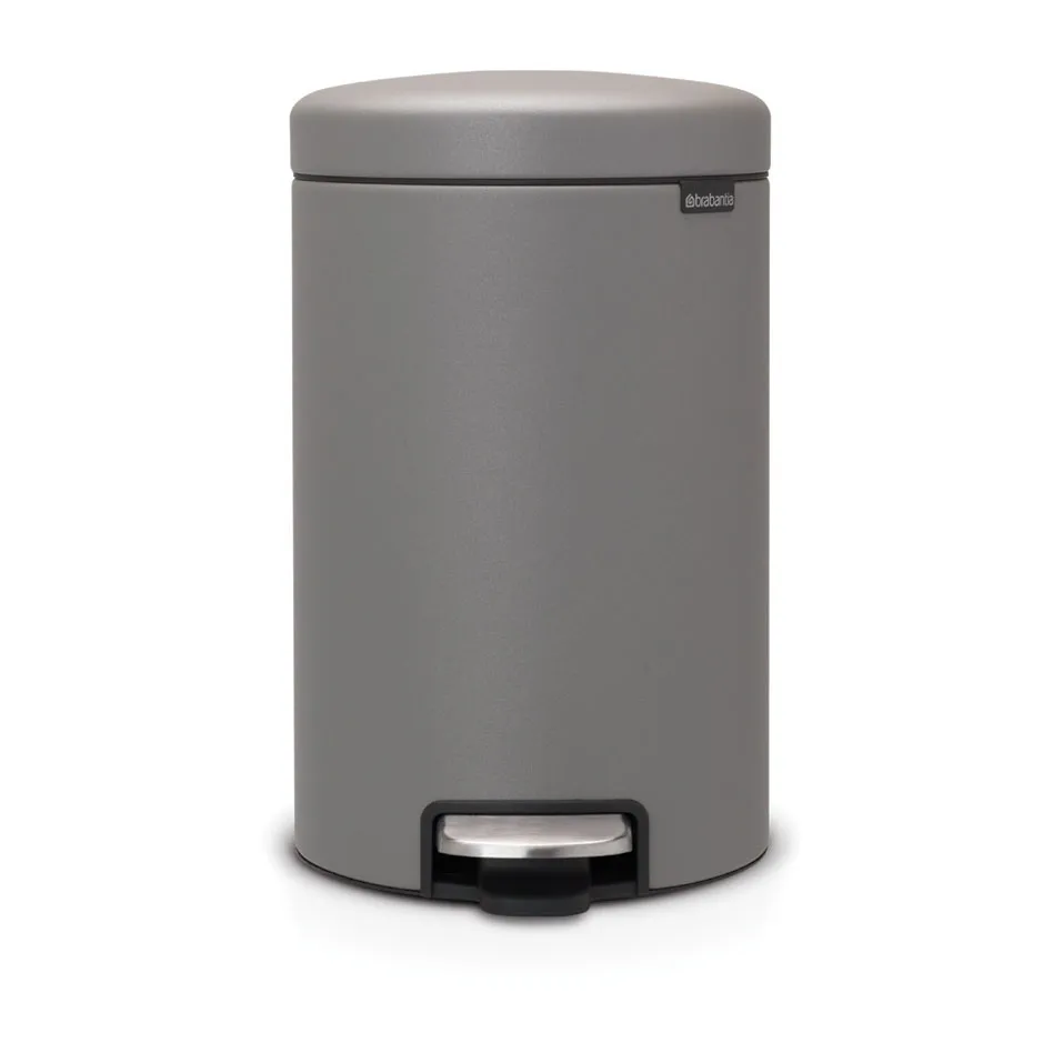 New Icon pedalbøtte 12 liter, Mineral concrete grey Brabantia