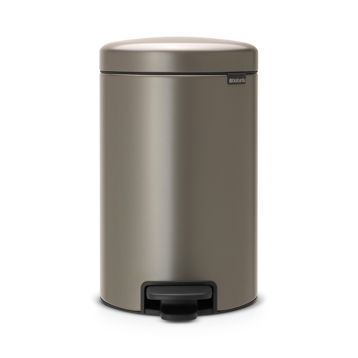 Brabantia New Icon pedalbøtte 12 liter platinum (grå)