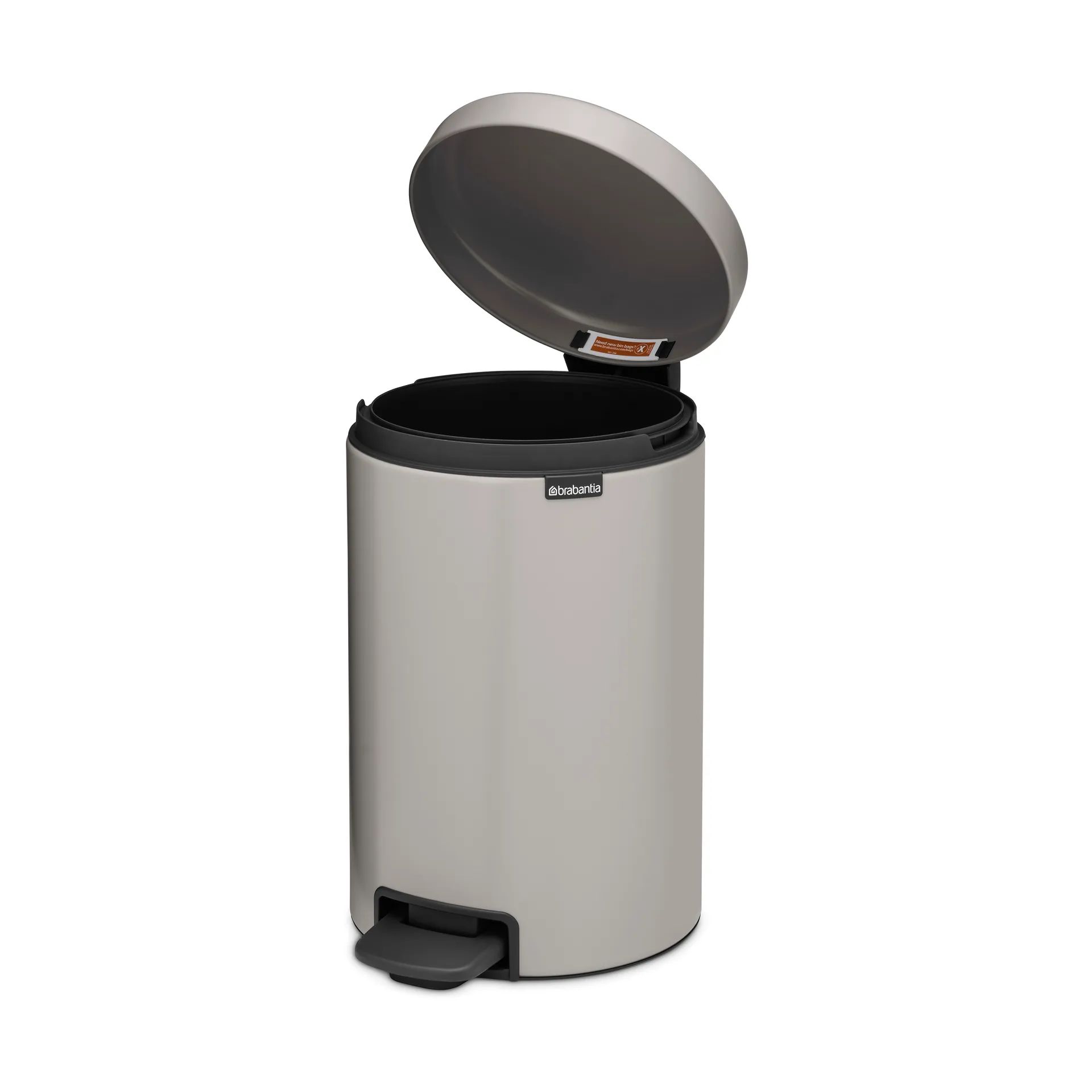 New Icon pedalbøtte 12 liter, Soft grey Brabantia