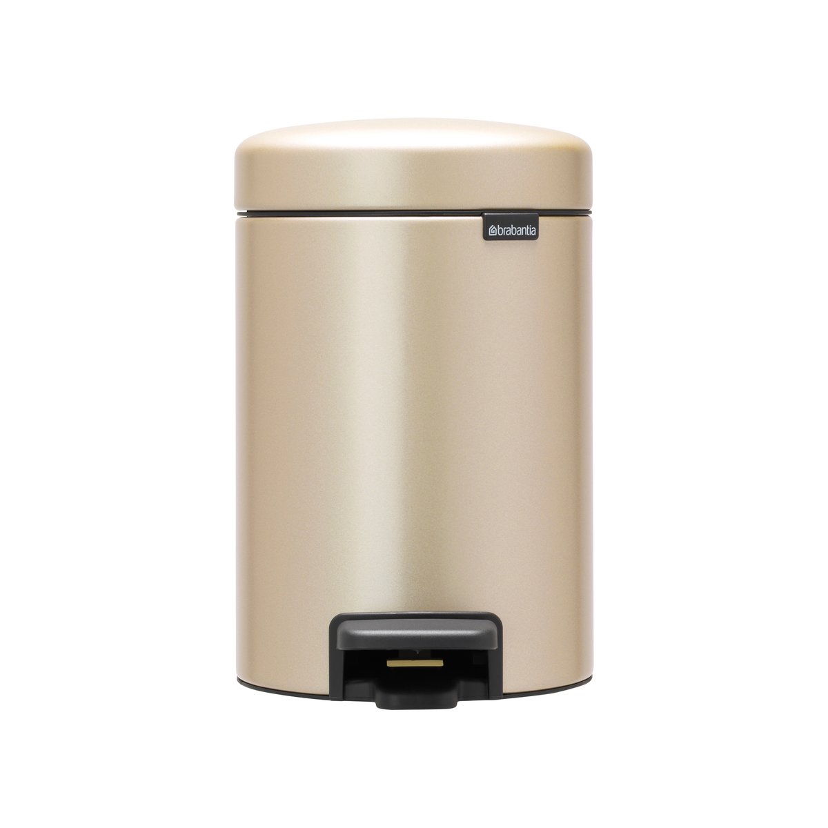 Brabantia New Icon pedalbtte 3 liter Metallic Gold | Skandinavisk Design | Pedalbøtter | Gullfarge
