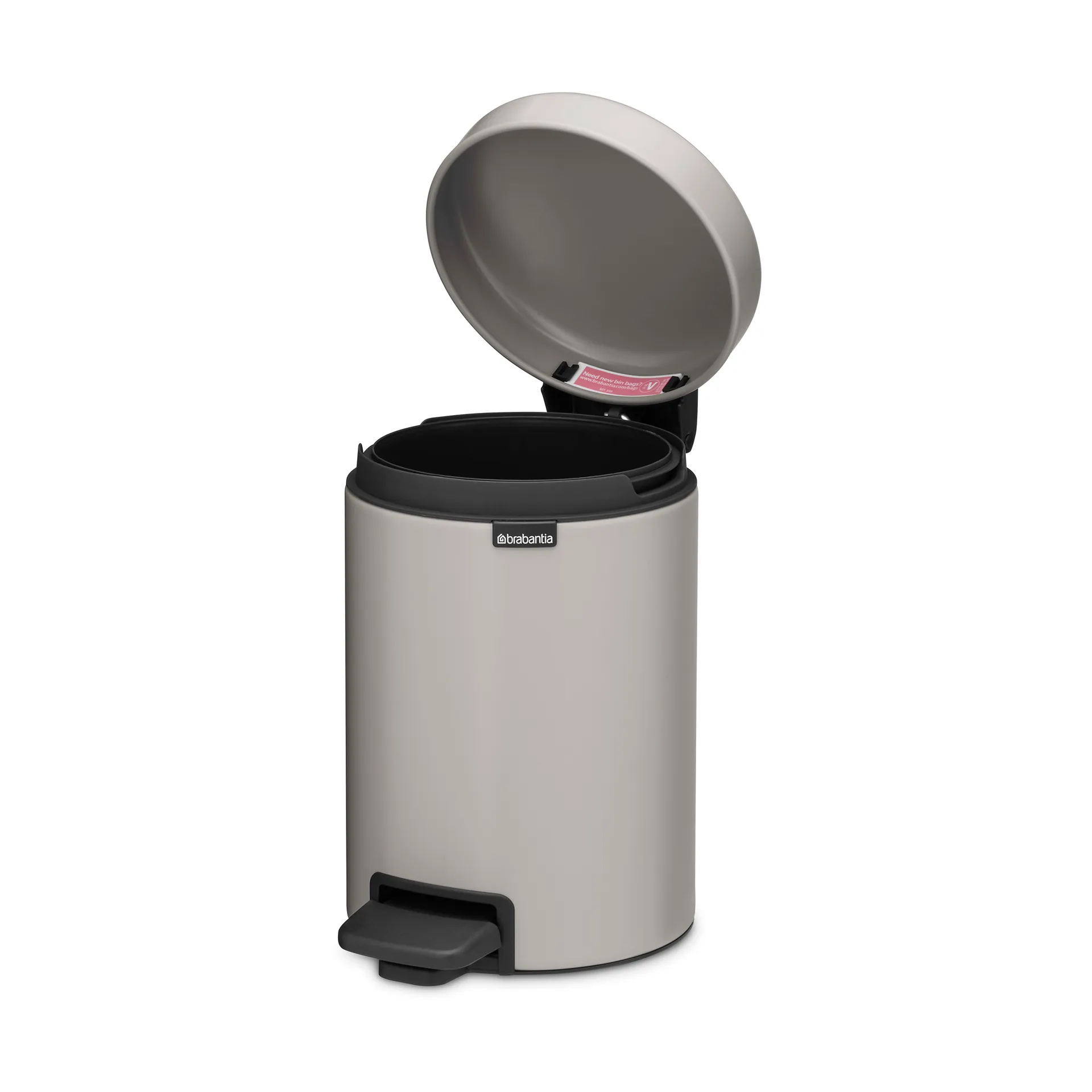 New Icon pedalbøtte 3 liter, Soft grey Brabantia