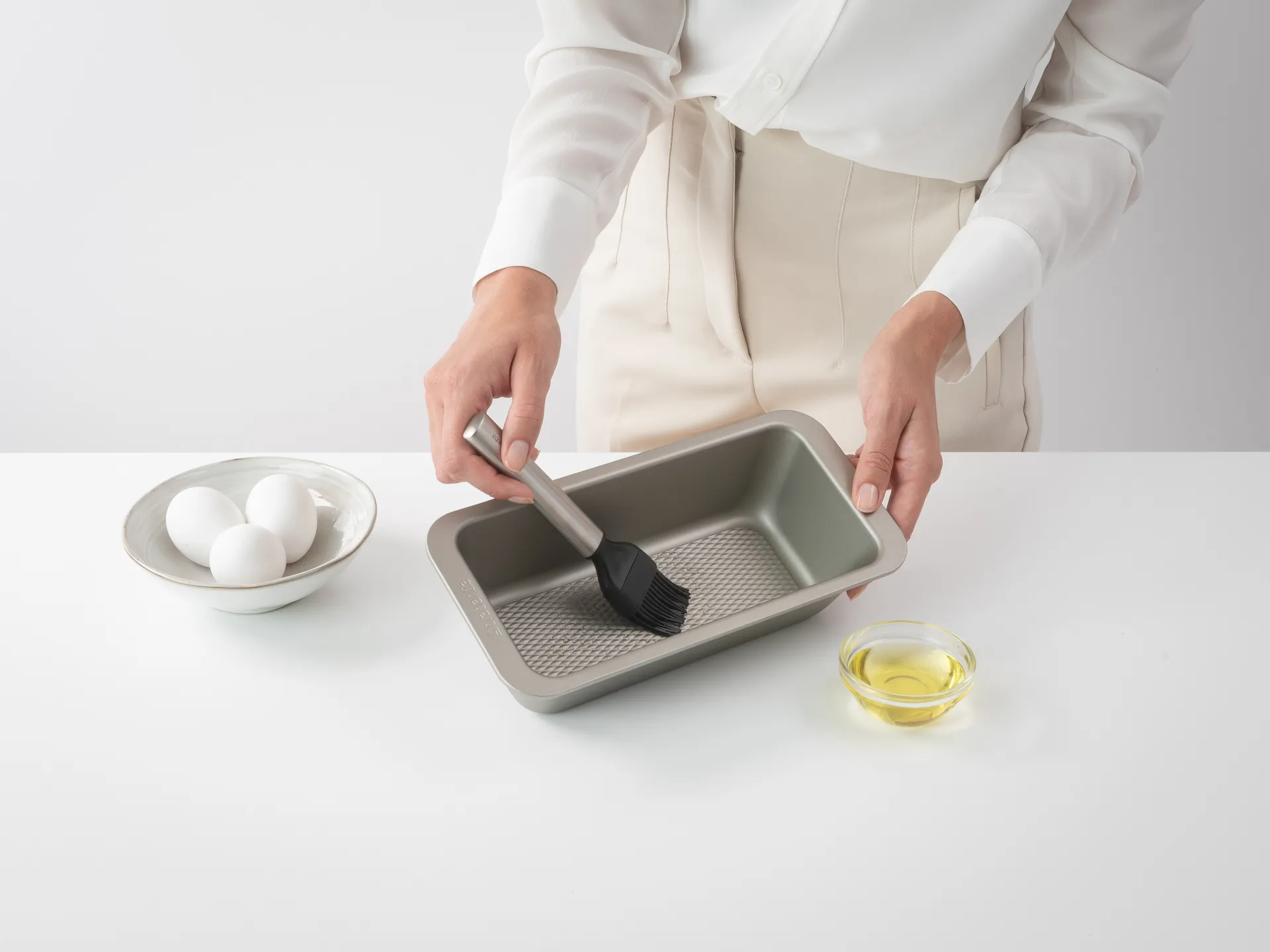 Profile brødpensel silikon stor, Rustfritt stål Brabantia