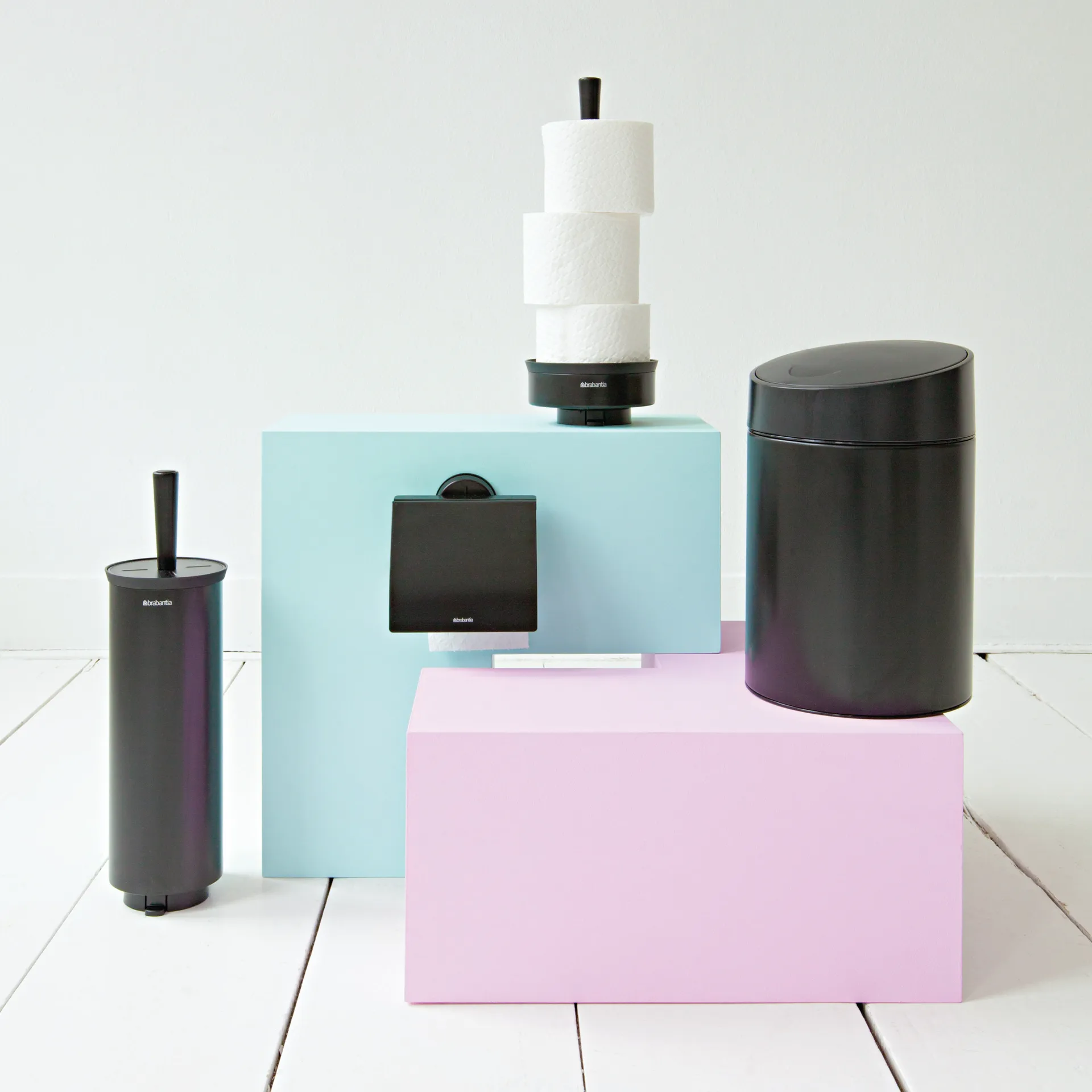 Profile toalettbørste med veggmontering, sort Brabantia