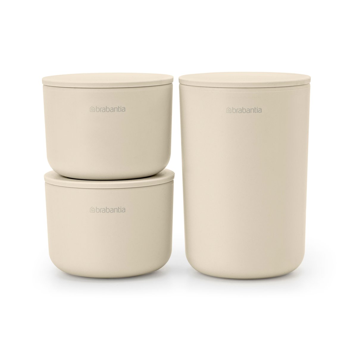 Brabantia ReNew oppbevaringsbokser 3-pk Soft Beige