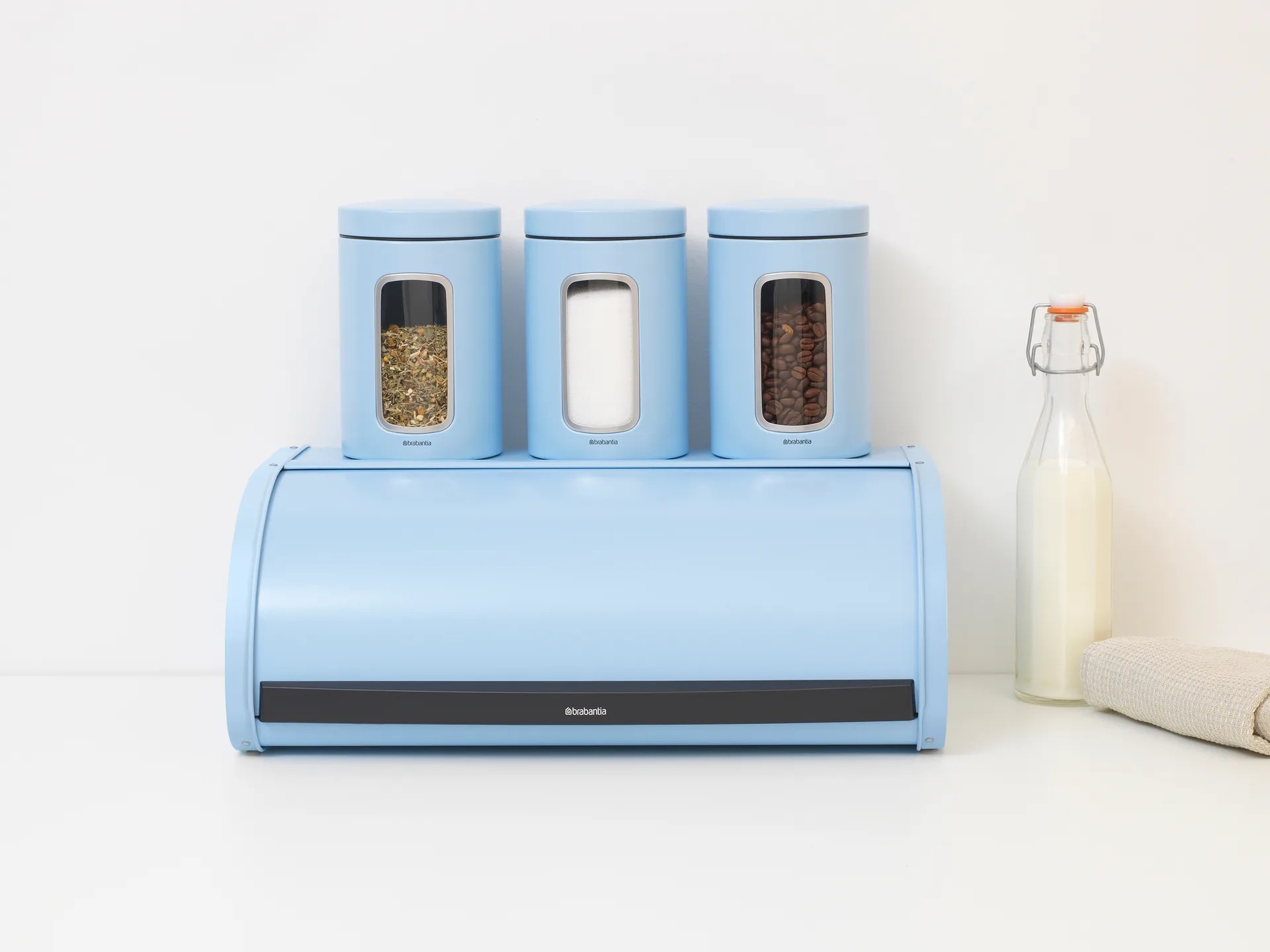 Roll Top brødboks middels, Dreamy blue Brabantia