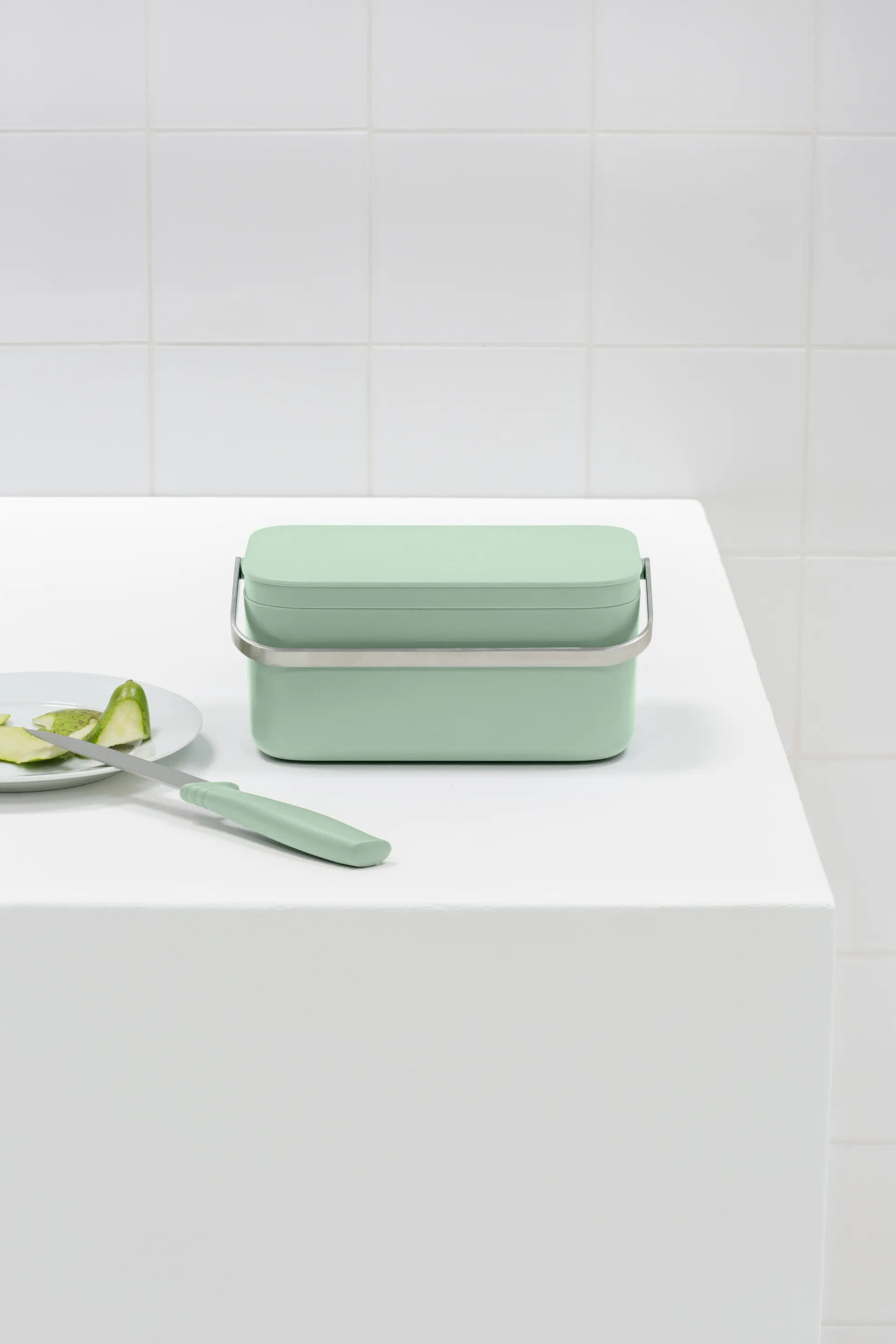 Sinkside matavfallsbøtte 13 x 22 cm, Jade green Brabantia