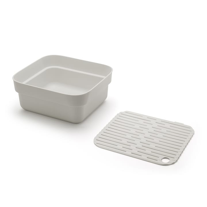 Sinkside oppvaskbalje med tørkebrett 34 x 37 cm, Lysegrå Brabantia