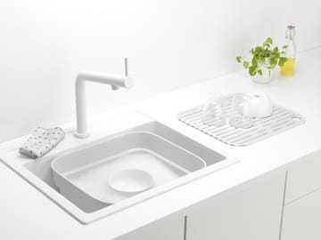 Sinkside oppvaskbalje med tørkebrett 34 x 37 cm - Lysegrå - Brabantia