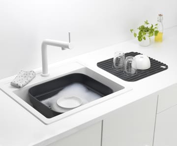 Sinkside oppvaskbalje med tørkebrett 34 x 37 cm - Mørkegrå - Brabantia