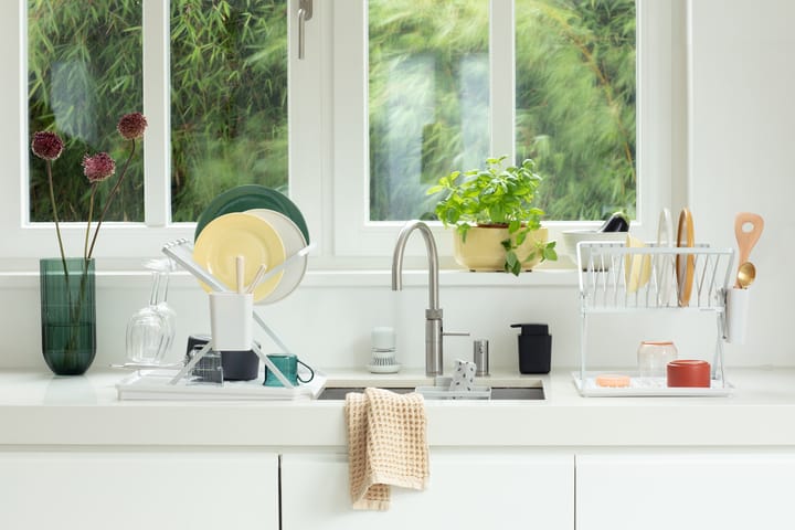 Sinkside sammenleggbart oppvaskstativ 37 cm, Lysegrå Brabantia
