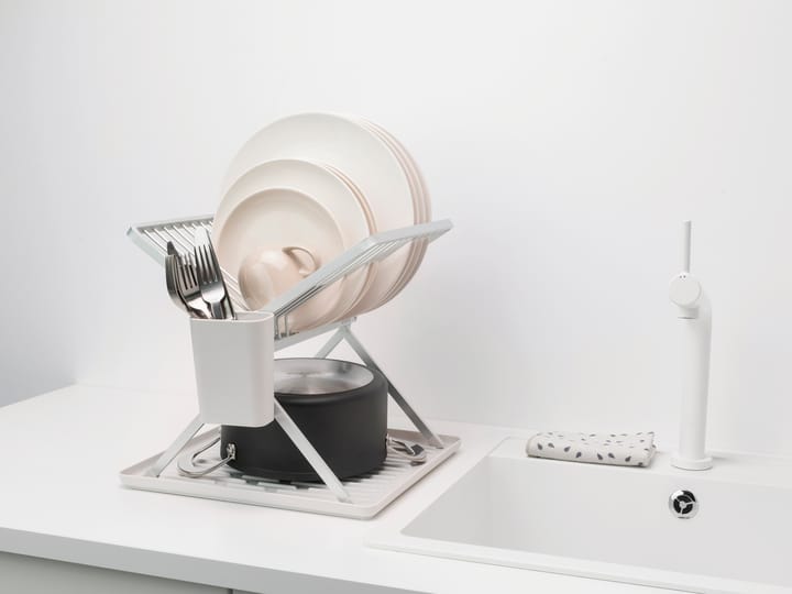 Sinkside sammenleggbart oppvaskstativ 37 cm, Lysegrå Brabantia