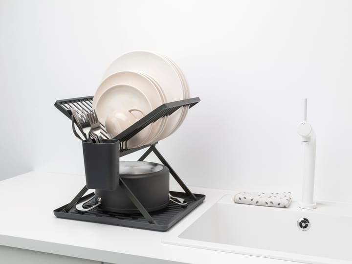 Sinkside sammenleggbart oppvaskstativ 37 cm, Mørkegrå Brabantia