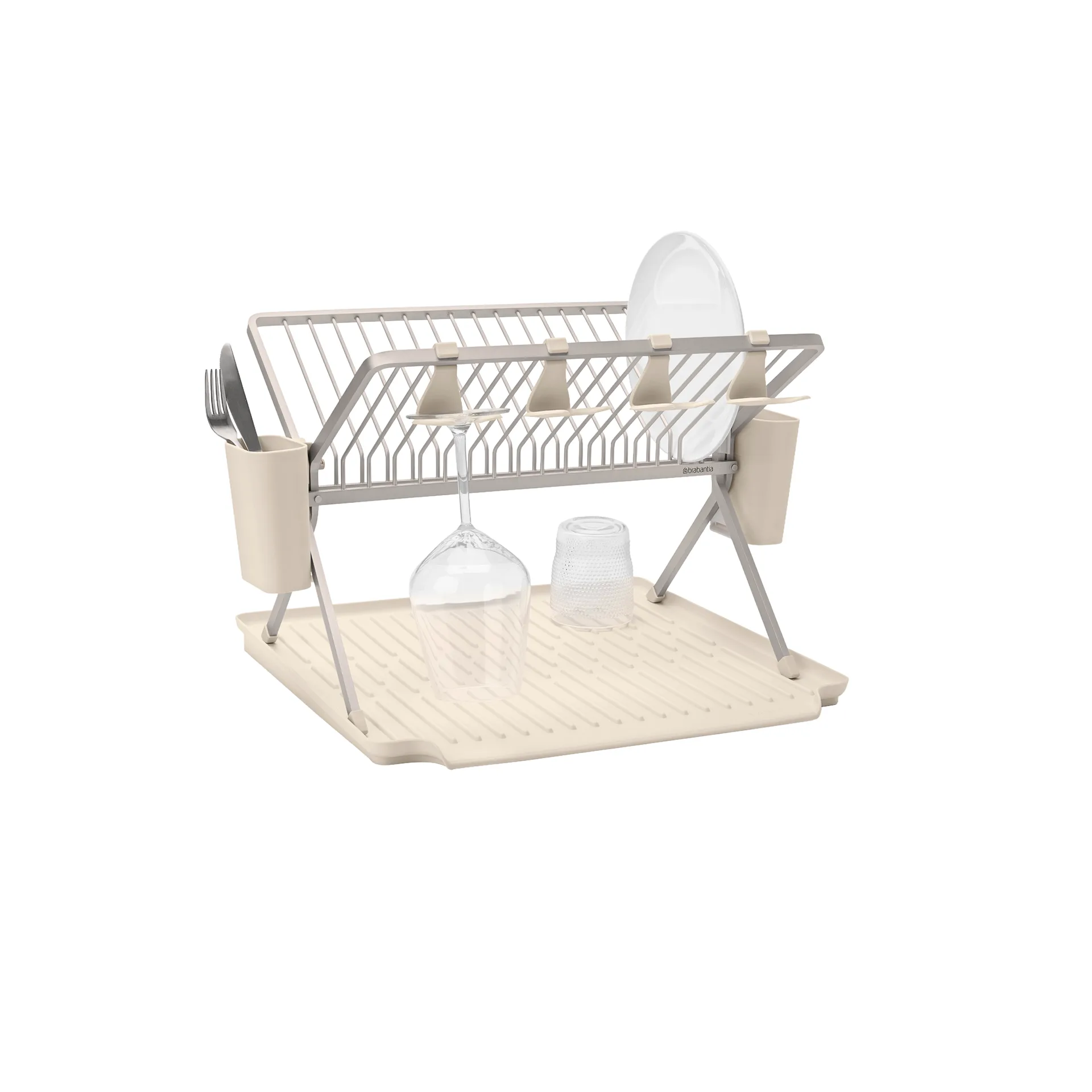 Sinkside sammenleggbart oppvaskstativ 51 cm, Soft Beige Brabantia