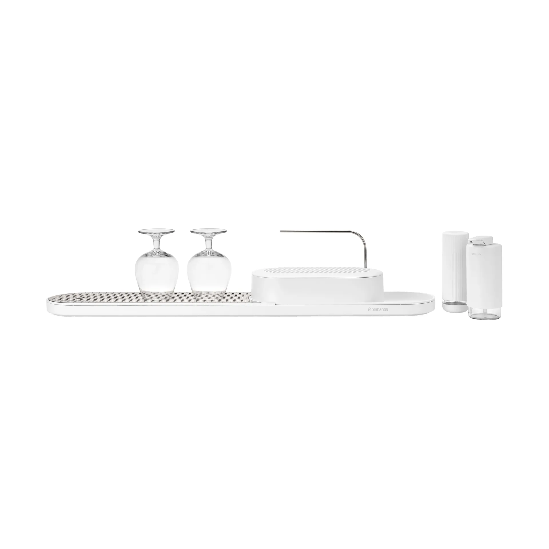 SinkStyle oppvaskorganiserer sett 4 deler, Mineral Fresh White Brabantia