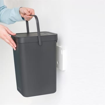 Sort & Go søppelbøtte 12 liter - grå - Brabantia