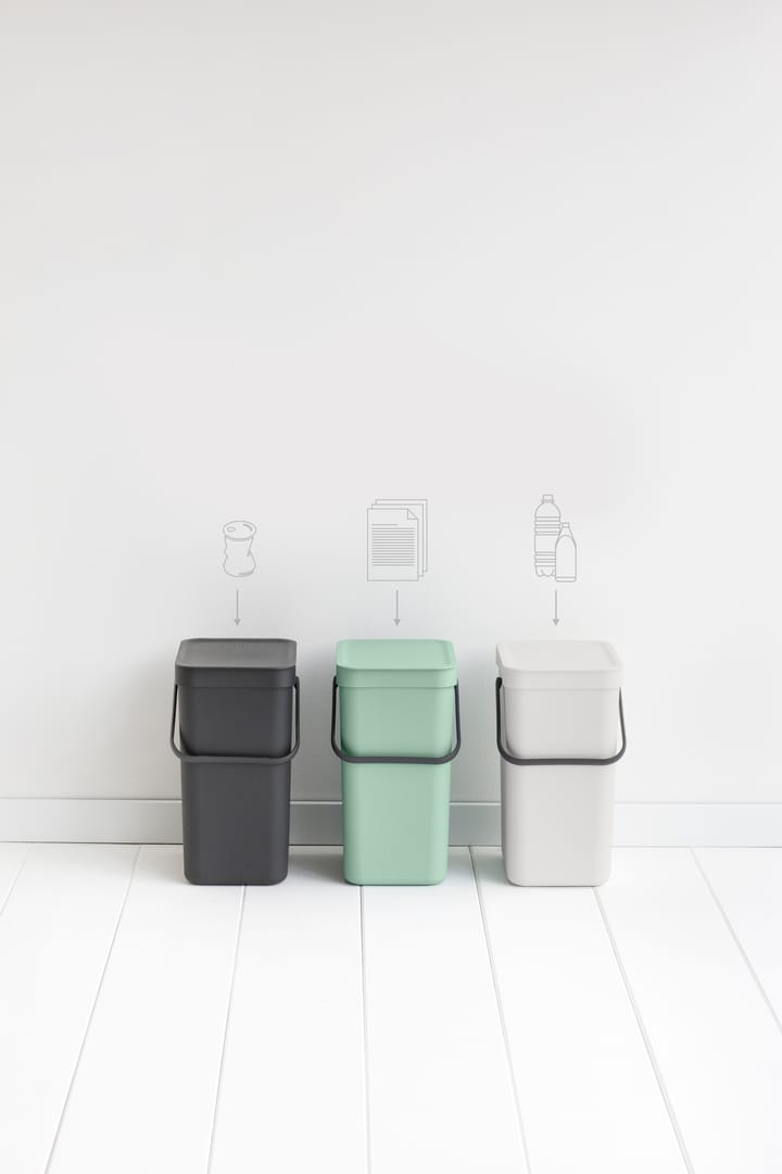 Sort & Go søppelbøtte 12 liter - Jade green - Brabantia