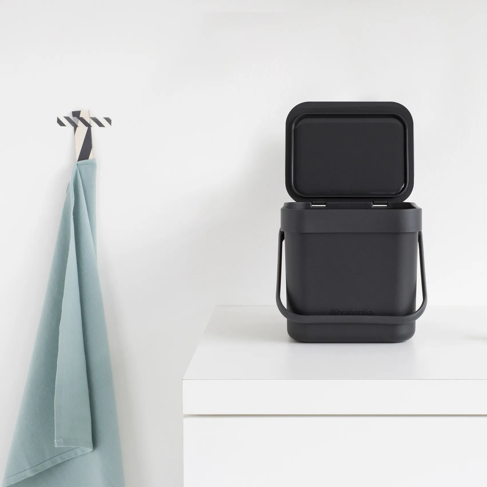 Sort & Go søppelbøtte 3 L, Grå Brabantia