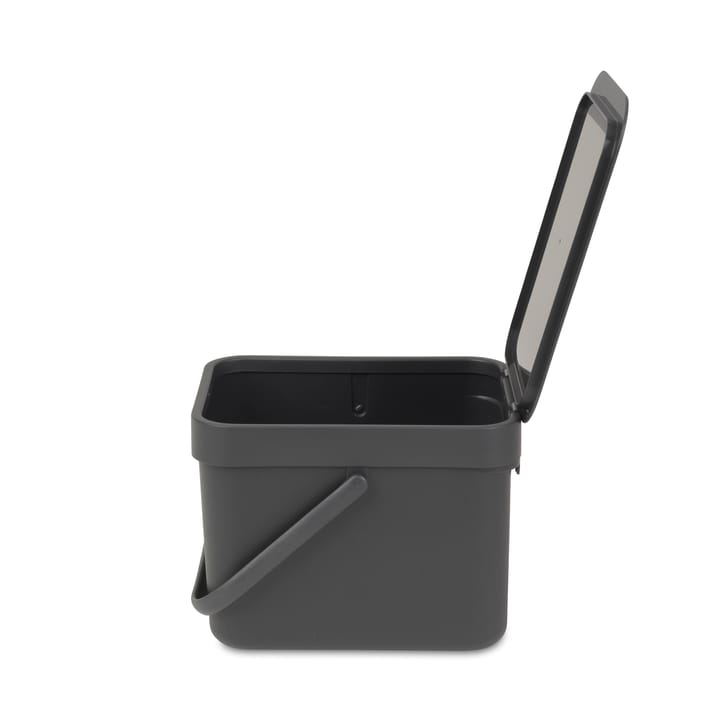 Sort & Go søppelbøtte 6 liter, grå Brabantia