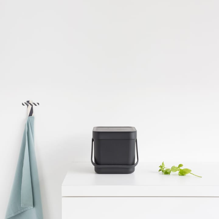 Sort & Go søppelbøtte 6 liter, grå Brabantia