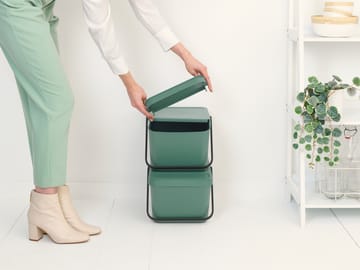 Sort & Go søppelbøtte som kan stables, 20 L
 - Fir Green - Brabantia