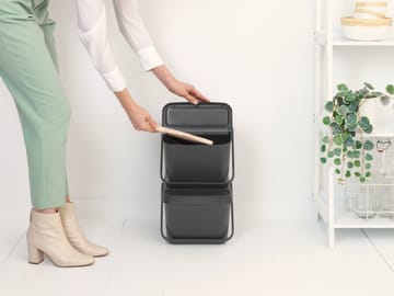 Sort & Go søppelbøtte som kan stables, 20 L
 - Grå - Brabantia