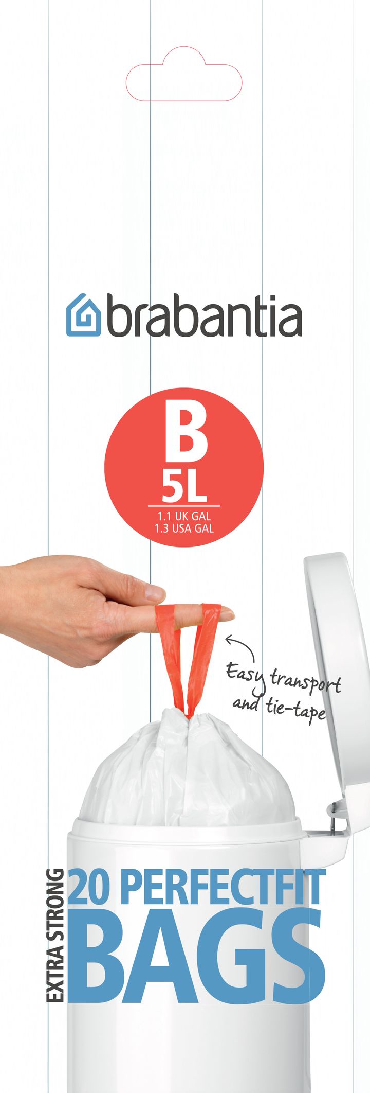 Søppelposer B, 5L 20 poser/rull, 5 L Brabantia