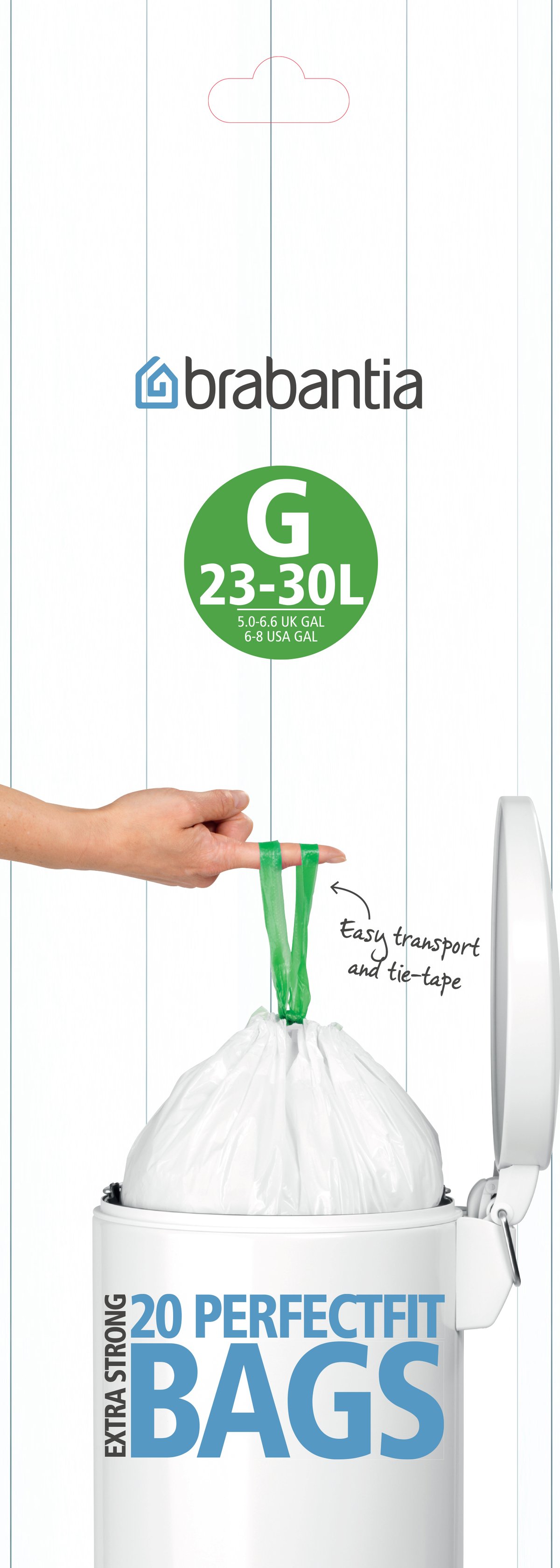 Brabantia Sppelposer G for btter på 23-30 liter 20 poser/rull 23-30 L