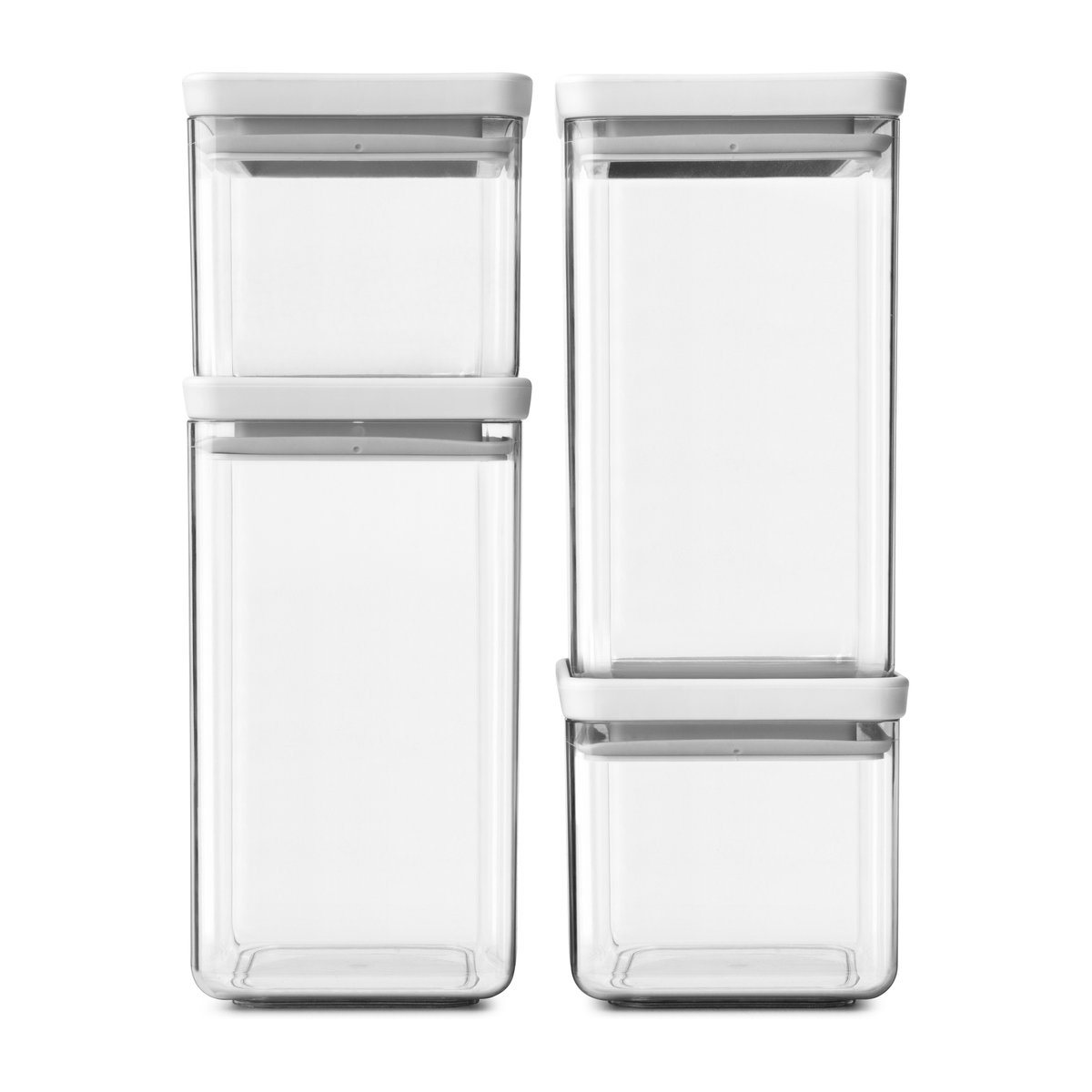 Brabantia TASTY+ firkantet oppbevaringsboks sett Lysegrå