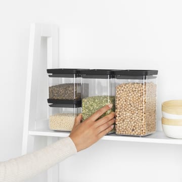 TASTY+ firkantet oppbevaringsboks sett - Mørkegrå - Brabantia