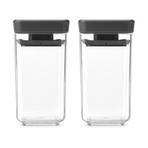 Brabantia TASTY+ stabelbar boks 2 deler 0,15 L Mrkegrå