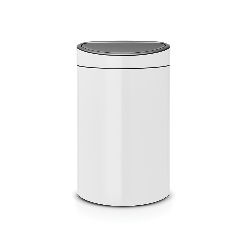Brabantia Touch Bin Plast 40 L Hvit | Skandinavisk Design | Pedalbøtter | Hvit