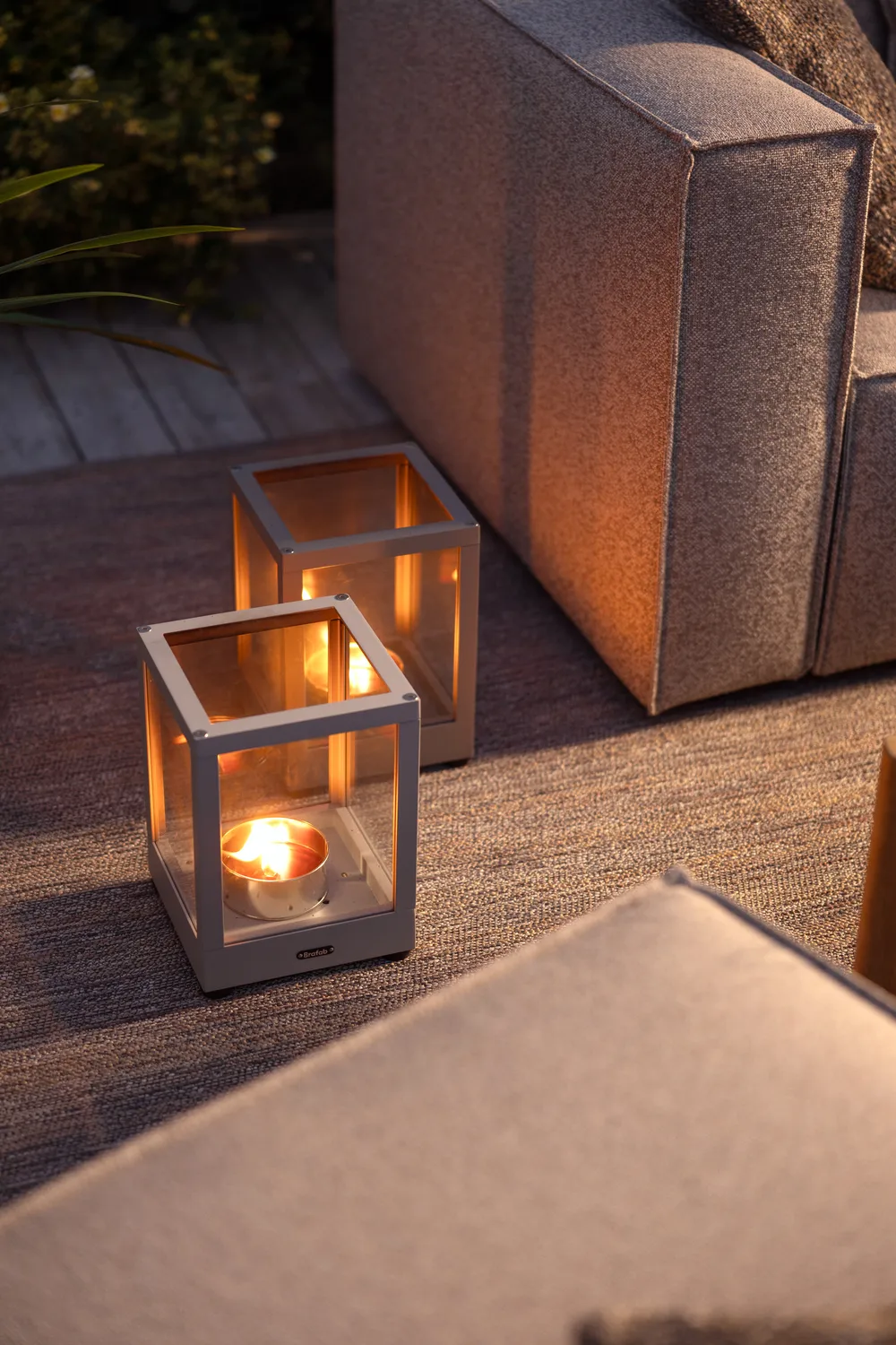 Belfort lyslykt, Light grey, 28 cm Brafab