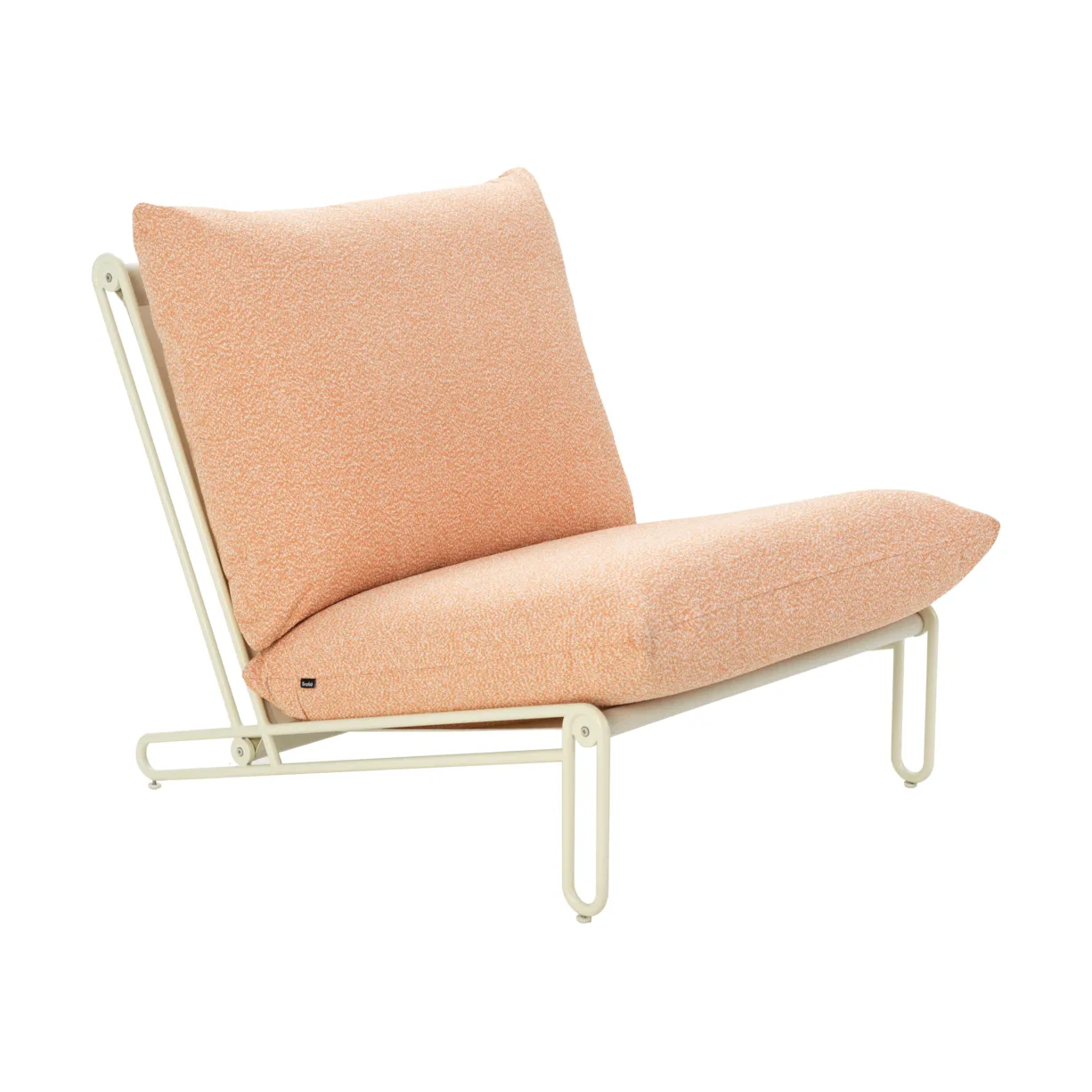 Blixt loungestol, Pearl white-teddy orange Brafab