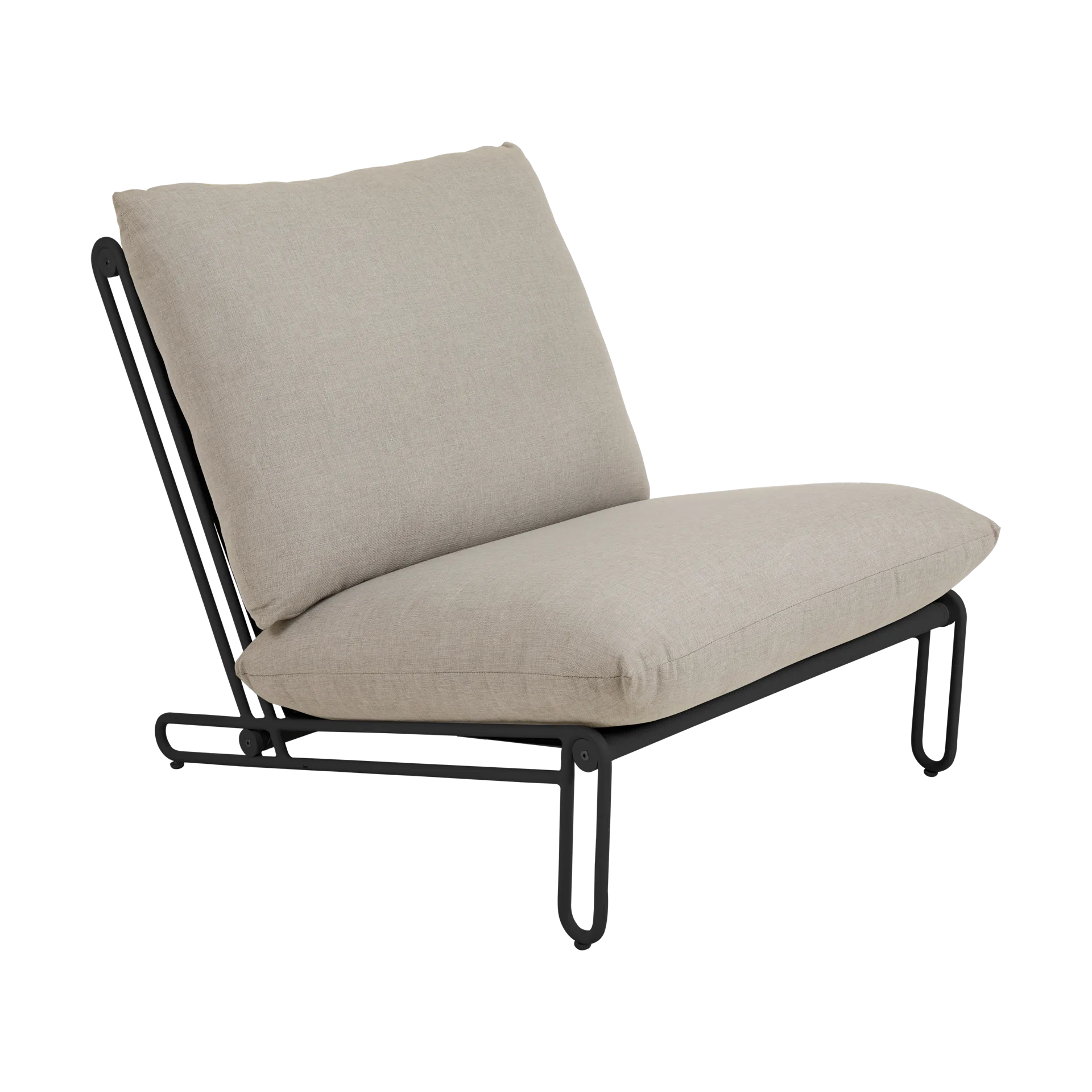 Blixt loungestol, Svart-clay beige Brafab