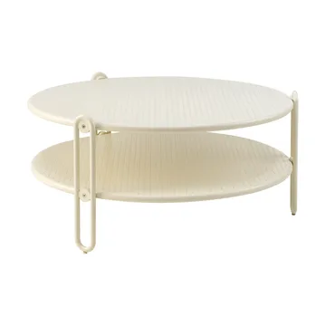 Blixt salongbord - Pearl white, Ø85 cm - Brafab
