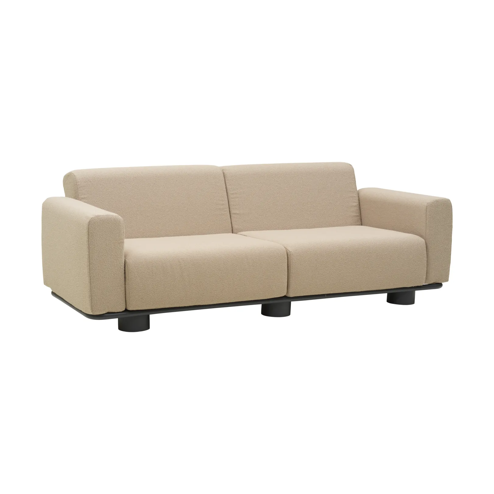 Bolster sofa, Antrasitt-teddy beige, 2,5-seter Brafab