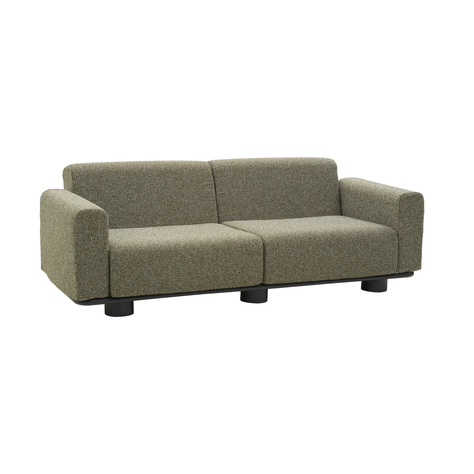 Bolster sofa, Antrasitt-teddy verde, 2,5-seter Brafab