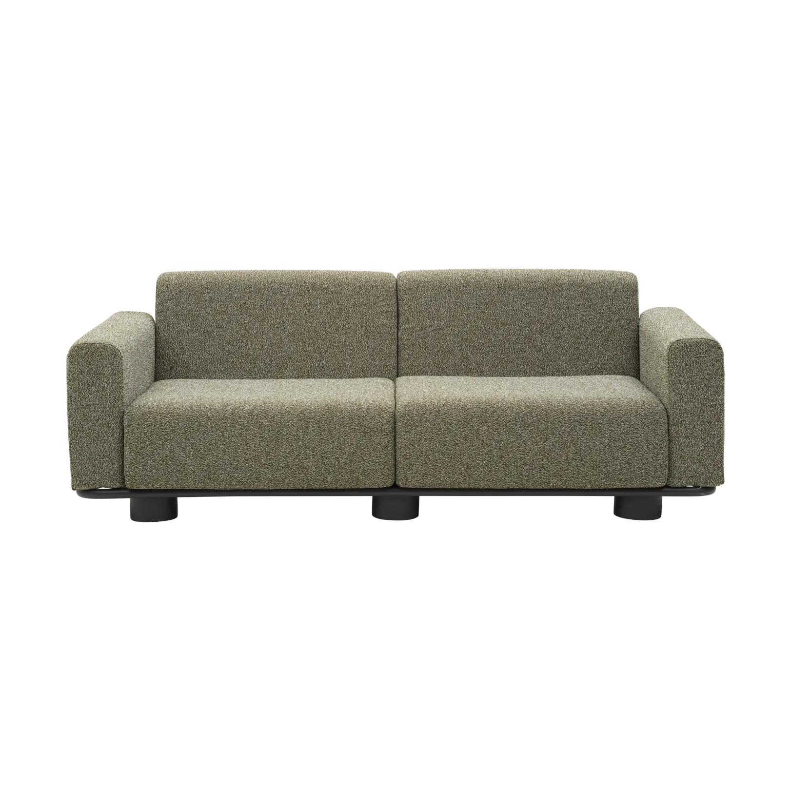 Bolster sofa, Antrasitt-teddy verde, 2,5-seter Brafab