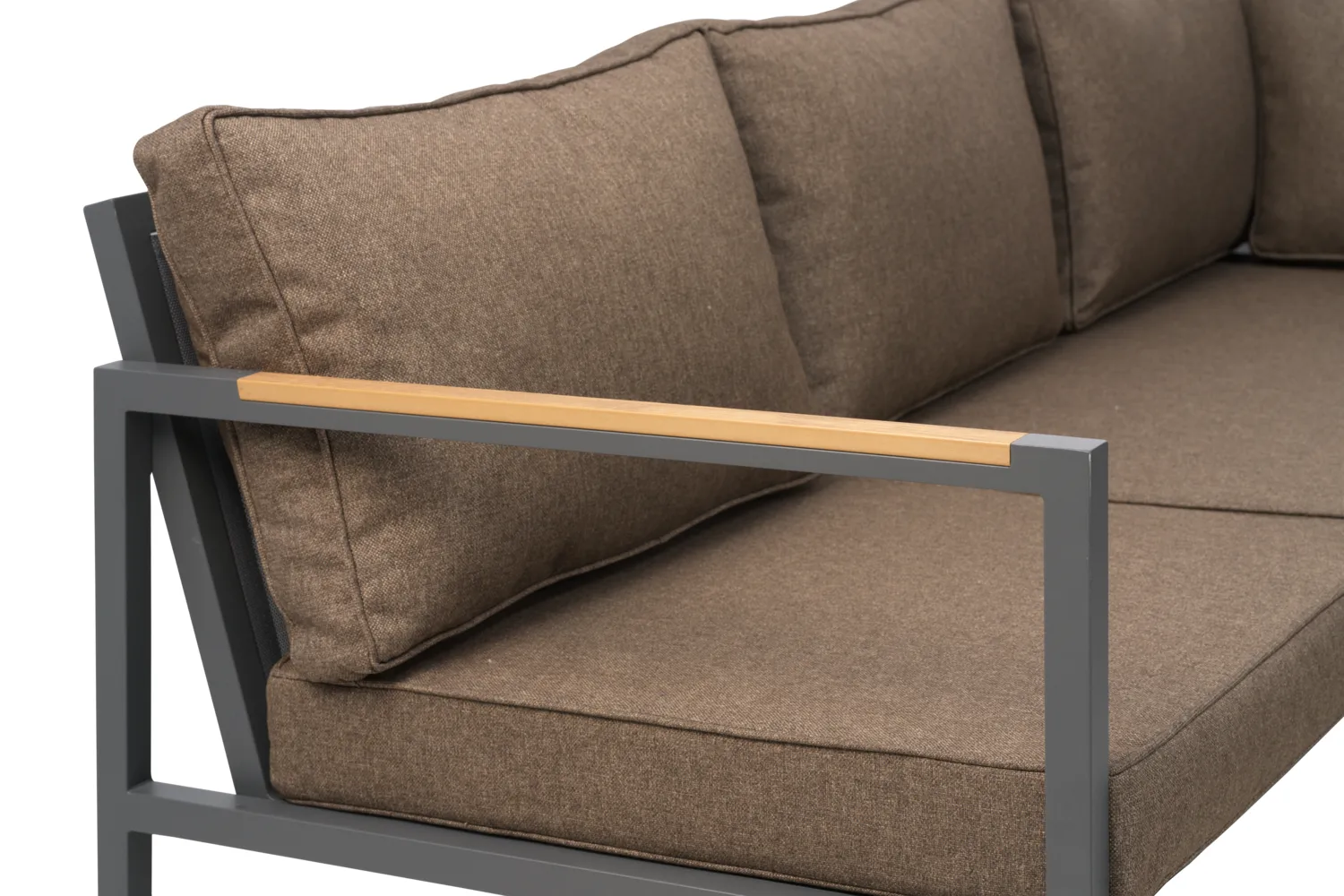 Cap sofagruppe, Antrasitt-brun, 6-seter Brafab