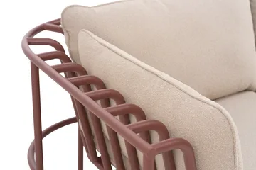 Collier lenestol - Zin red-teddy beige - Brafab